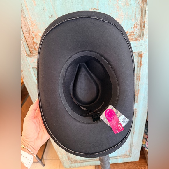 Black Rhinestone Cowboy Hat – Sparkle Western Festival Rodeo Glam ✨? NWT New main image 8